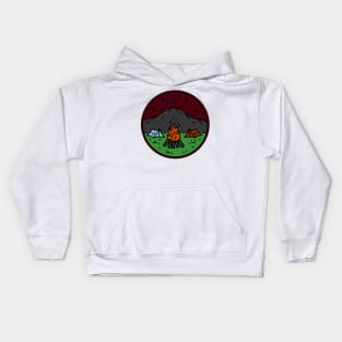 Night Bonfire Kids Hoodie